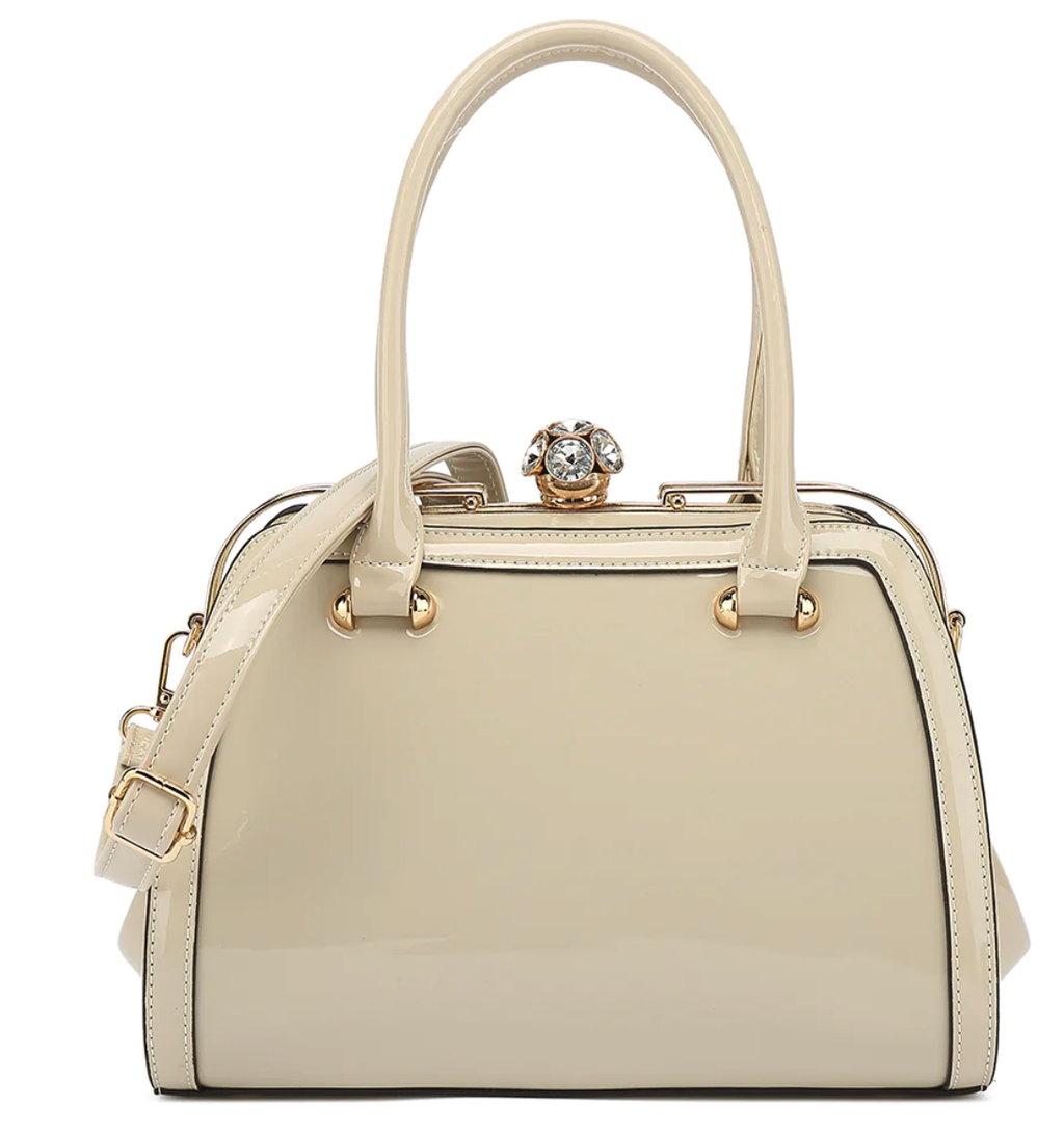AS409 Frame Satchel Patent Leather