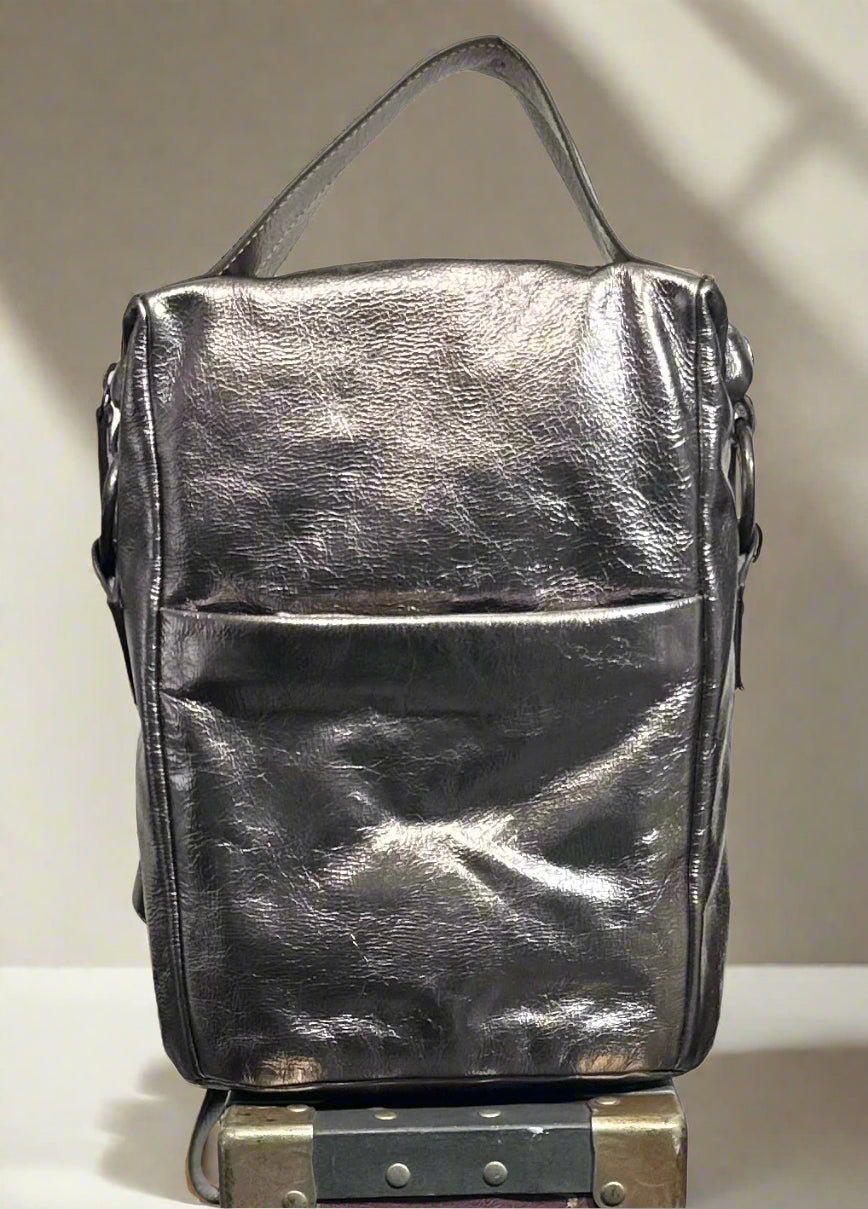 Sample Sale #66 soft pac  Metallic leather backpack