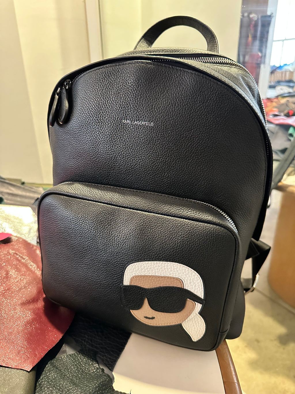 SAMPLE SALE #12 Leather Karl Lagerfield Backpack