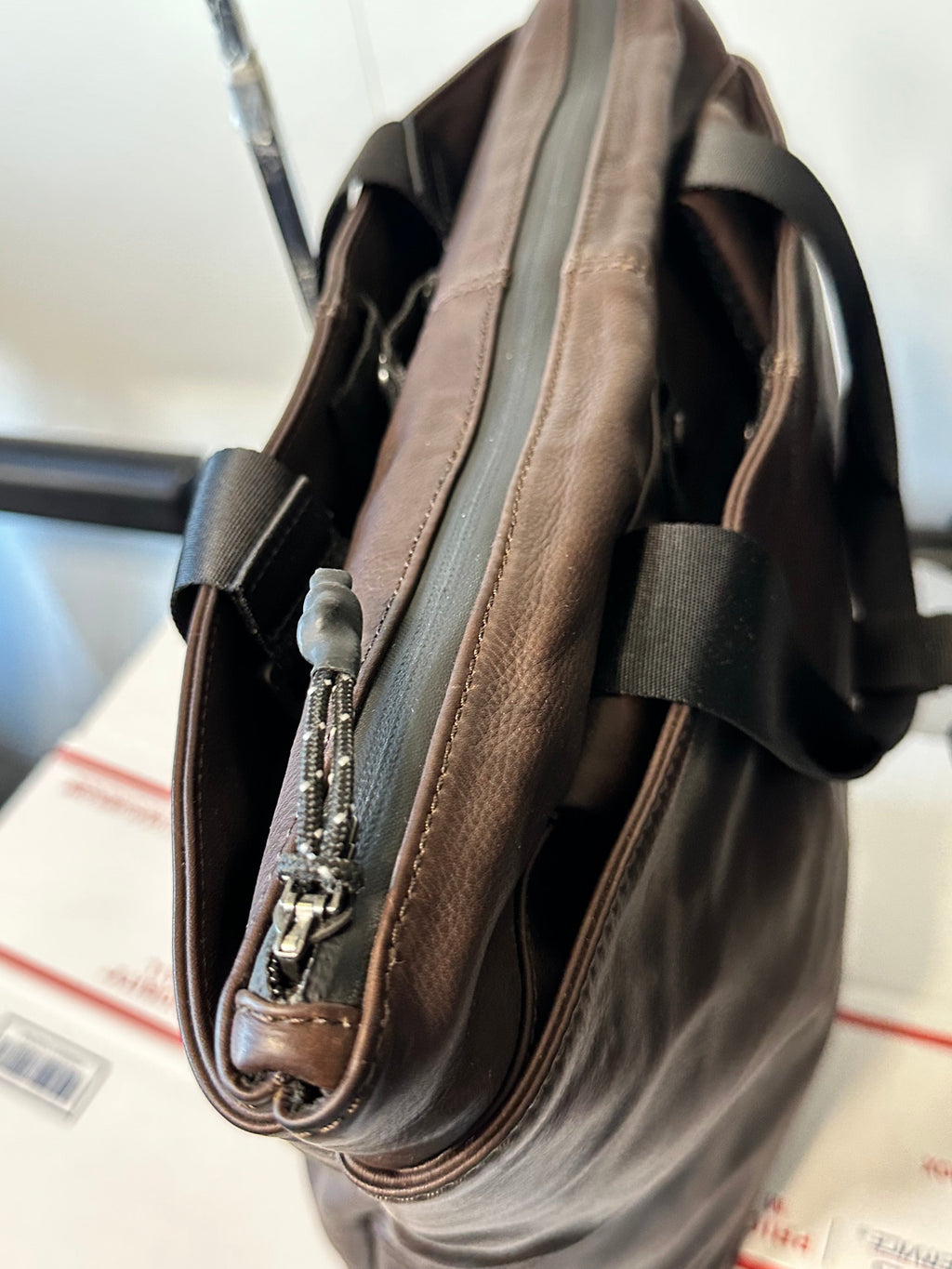 SAMPLE SALE #27 100% leather ECLIPX convertible Tote /Backpack