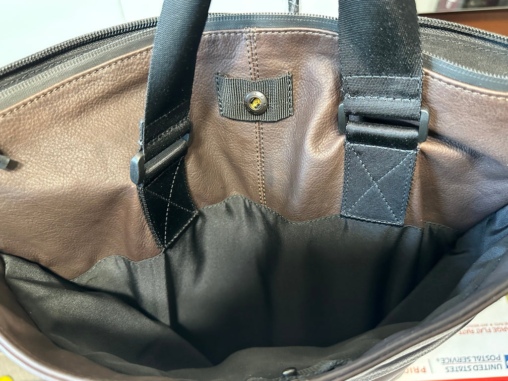 SAMPLE SALE #27 100% leather ECLIPX convertible Tote /Backpack