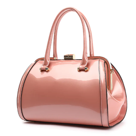 AS402 Patent Leather "Brook" Frame Satchel