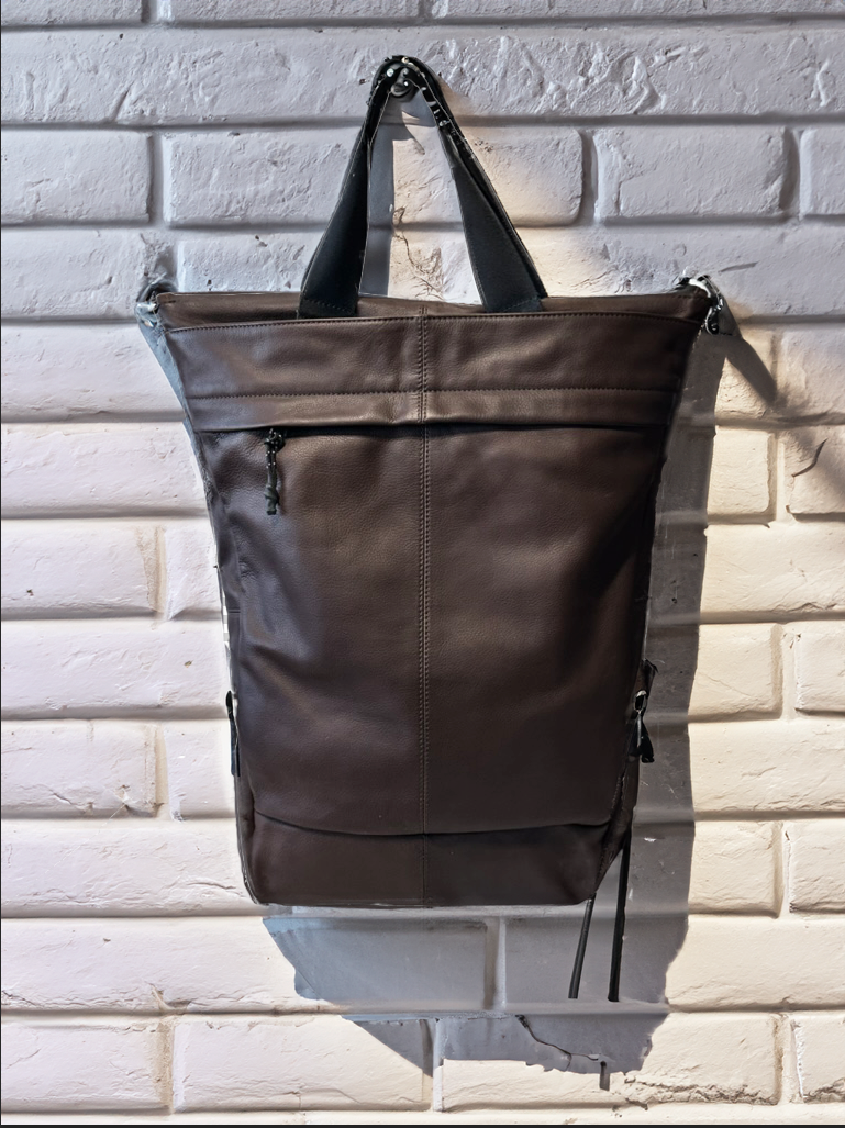 SAMPLE SALE #27 100% leather ECLIPX convertible Tote /Backpack