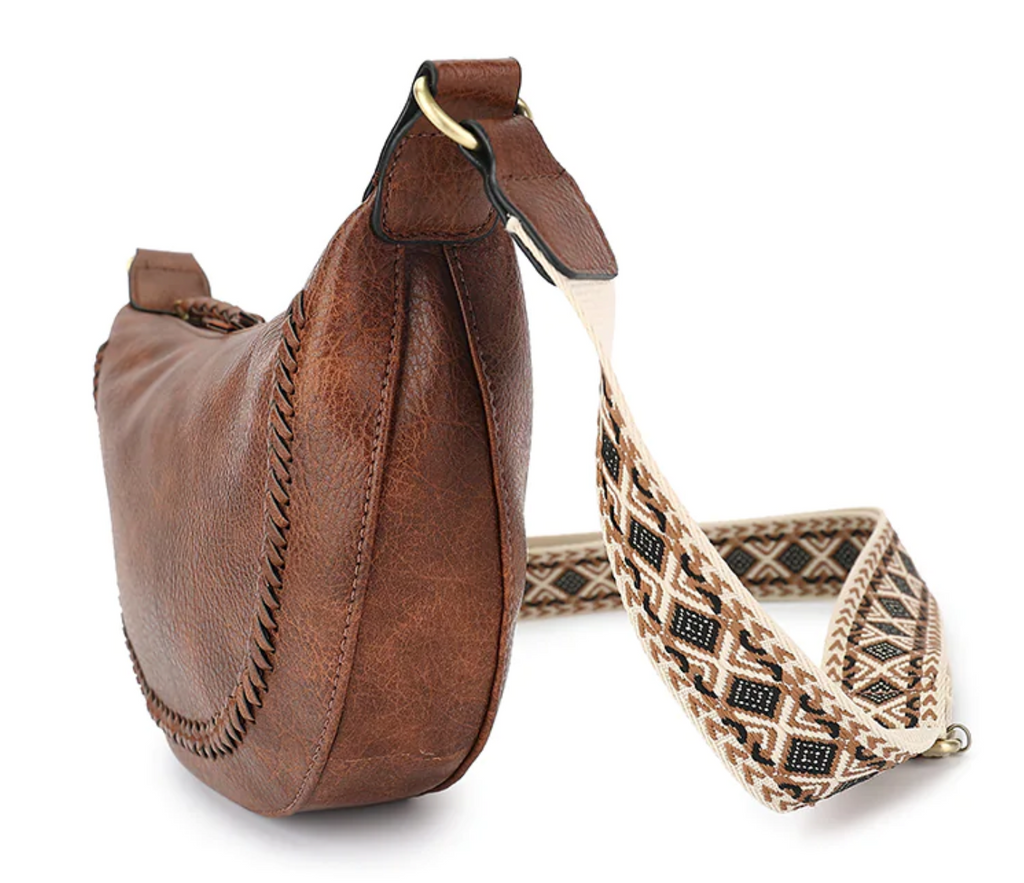 AS305 Guitar Strap Whipstitch Crossbody