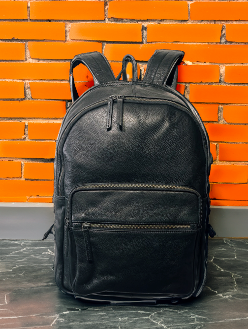 SAMPLE SALE #33 Brikmond 100% Leather Multi Pocket Backpack