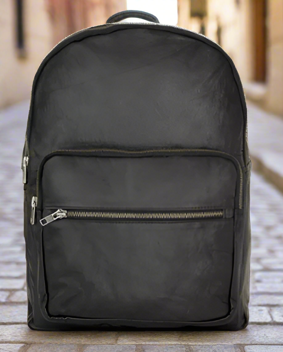 SAMPLE SALE #33 Brikmond 100% Leather Multi Pocket Backpack