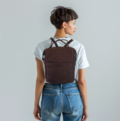 Sample Sale #69 soft pac suede cow leather backpack