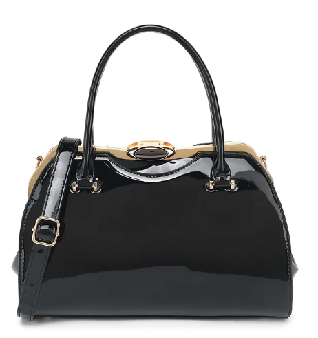 AS401 patent leather Tristen satchel
