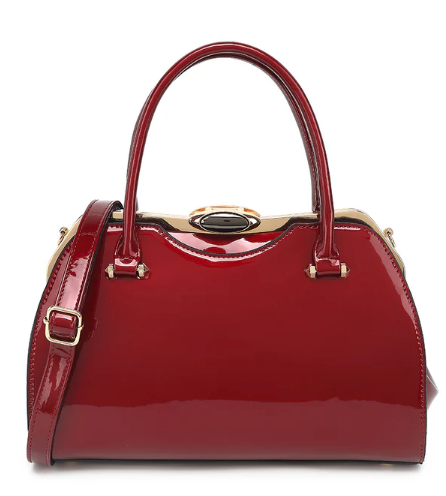 AS401 patent leather Tristen satchel