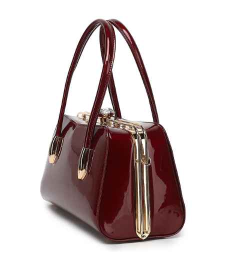 AS407 Patent Leather Lorraine Satchel
