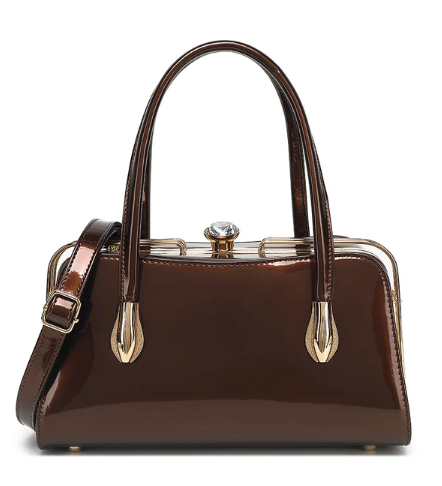AS407 Patent Leather Lorraine Satchel