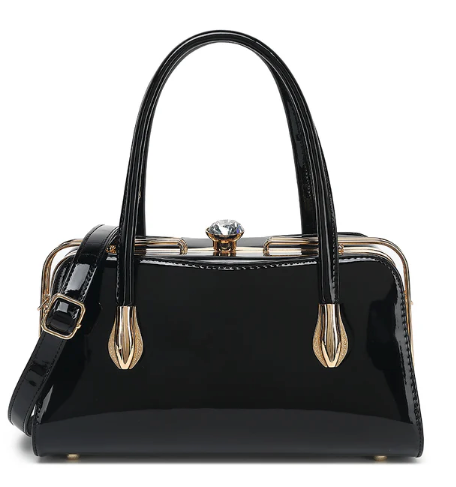 AS407 Patent Leather Lorraine Satchel