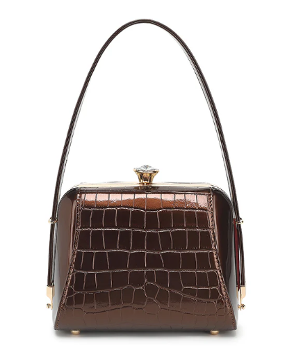 AS412 Patent Leather Petite Satchel