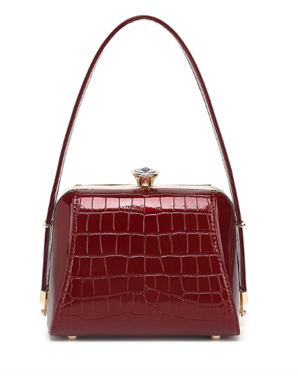 AS412 Patent Leather Petite Satchel