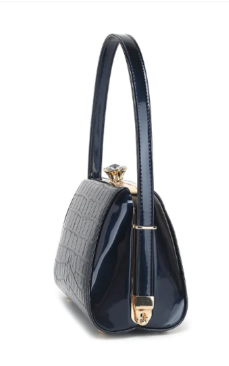 AS412 Patent Leather Petite Satchel