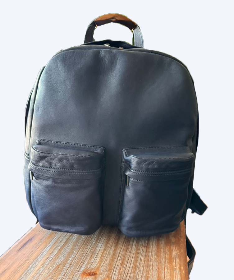 SAMPLE SALE #24 Designer Backpack with Canister Pockets