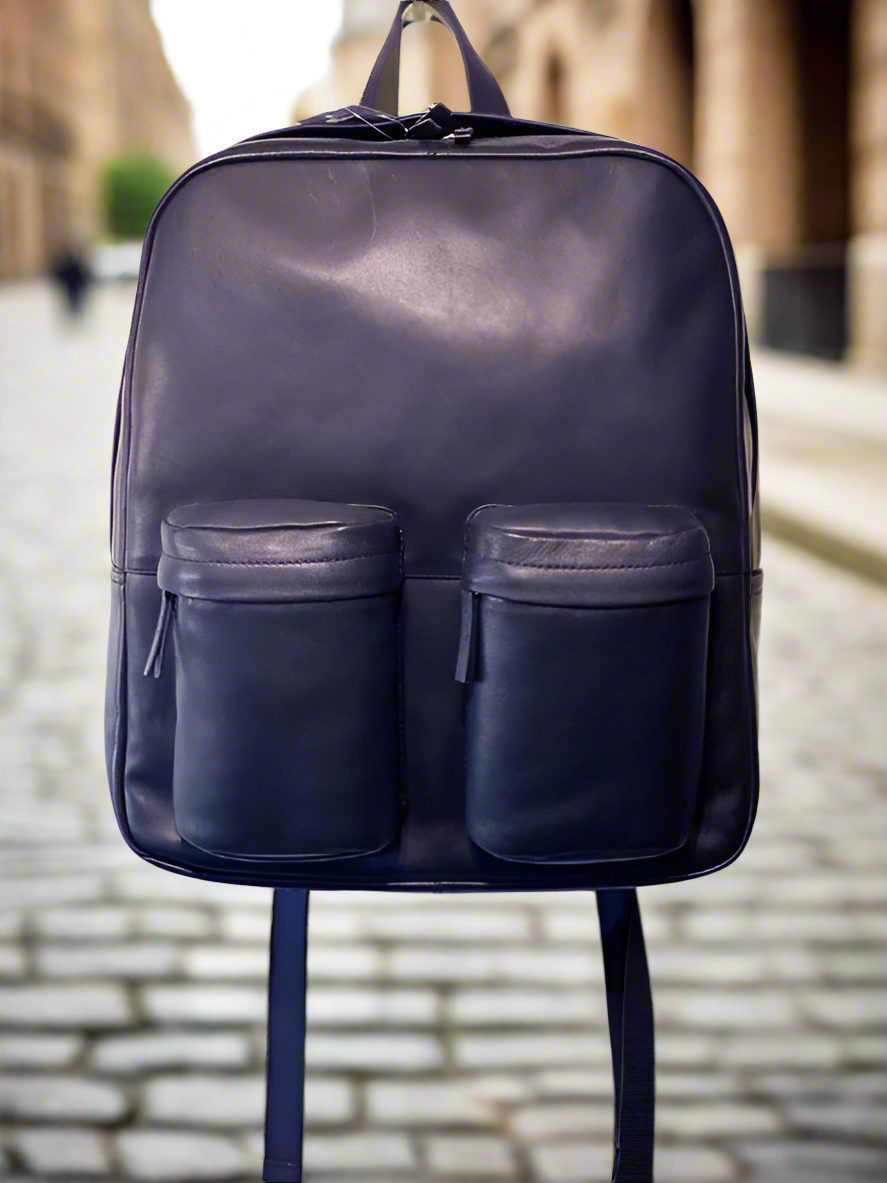 SAMPLE SALE #24 Designer Backpack with Canister Pockets