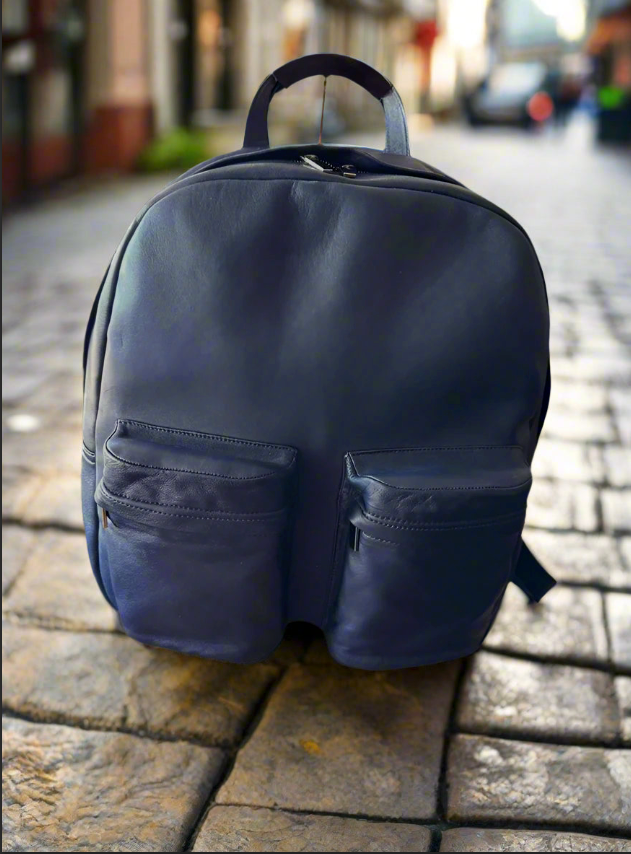 SAMPLE SALE #24 Designer Backpack with Canister Pockets