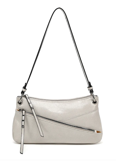 AS130 Asymmetric Front zipper Crossbody