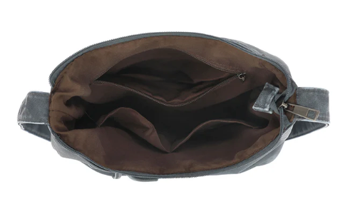 AS9546Q  Washed Crossbody with Front zip pocket