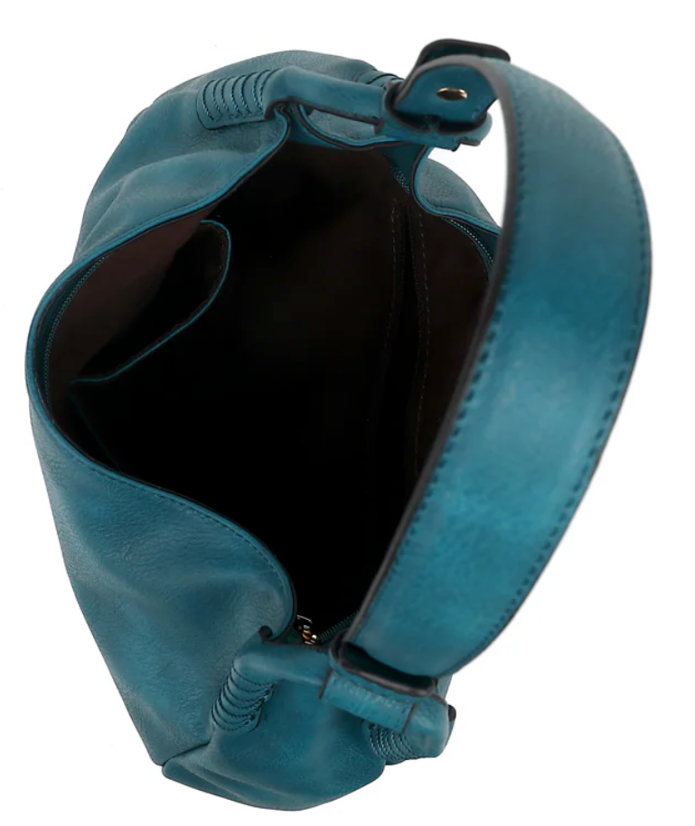 AS305 #65 buckle and whipstitch shoulder bag